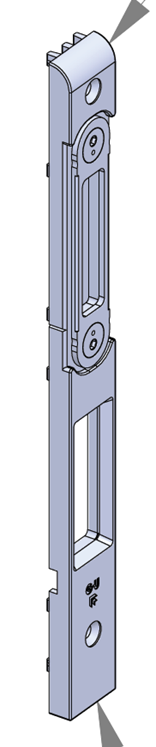 schema d'une gache centrale d'une serrure automatique