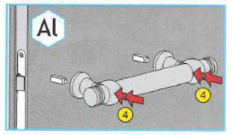 schéma montage d'un baton de maréchal d'une porte d'entrée